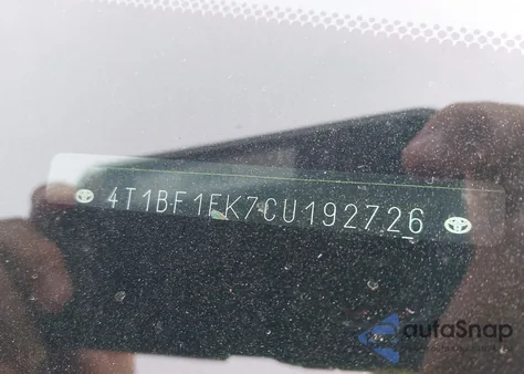 2012 Toyota Camry Le from USA, damaged, VIN 4T1BF1FK7CU192726